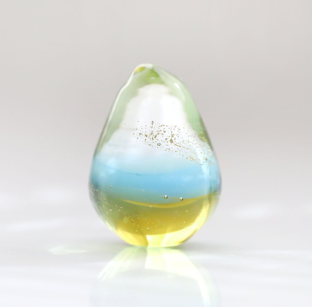 ガラスの雫の小さなオブジェ 「seaside horizon」 | 創作工房 あめつち薫る