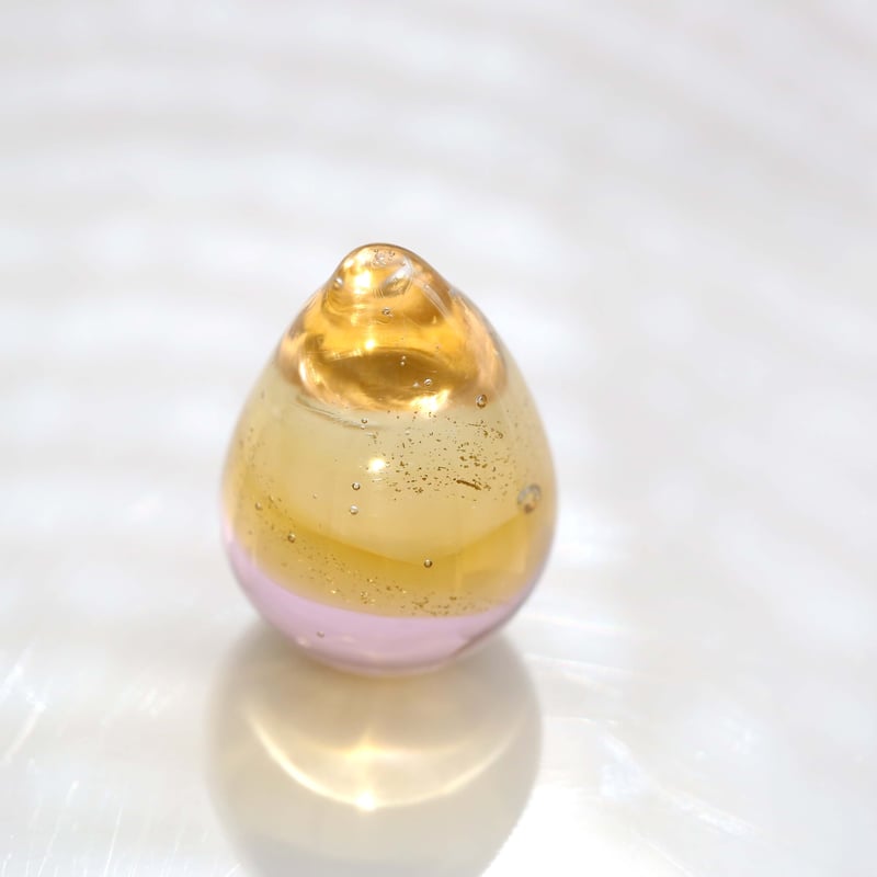 ガラス太陽のオブジェ　作家 ガラス造形作家・齋藤直 「鬼灯(ほおずき)」のオブジェ 2 - J