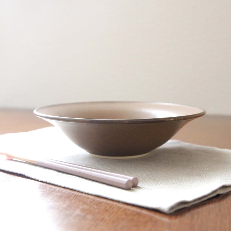 SALE】マットブラウン釉の平鉢 | 創作工房 あめつち薫る
