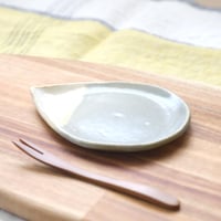 【SALE】ブルーグレーの木の葉小皿