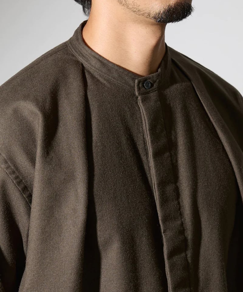 colon】CSH-1 / 1in-Pleats Longshirt -Wool Flan