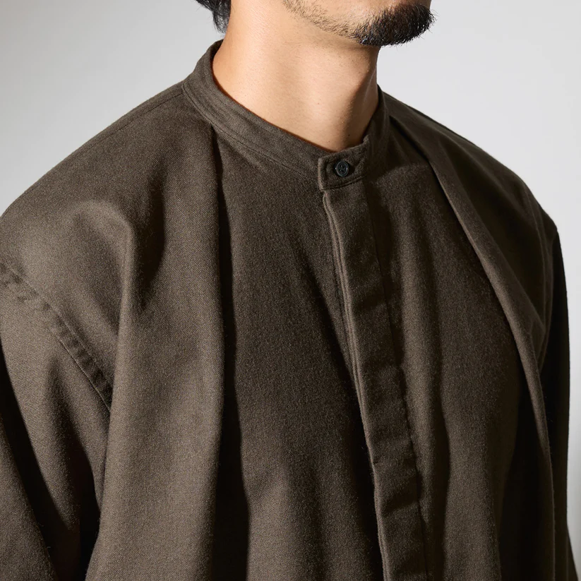 colon】CSH-1 / 1in-Pleats Longshirt -Wool Flan