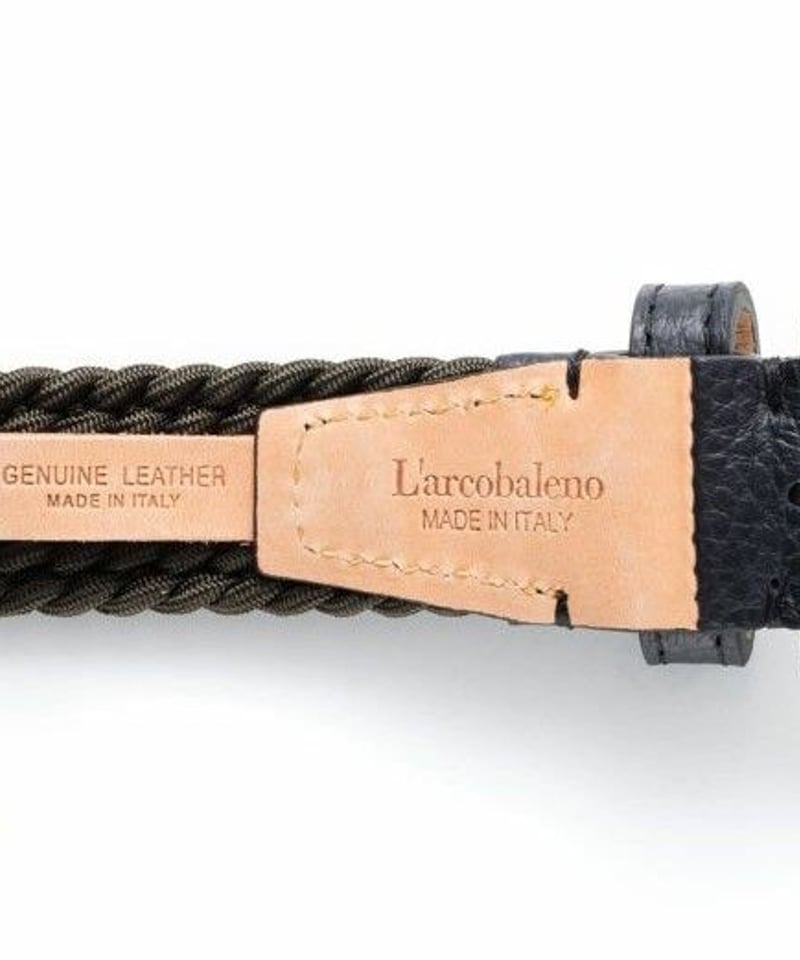 L'arcobaleno】28mm エラスティックメッシュベルト KHAKI | MICHE