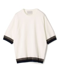 【TOMORROWLAND MEN 】リブライン ニットTシャツ