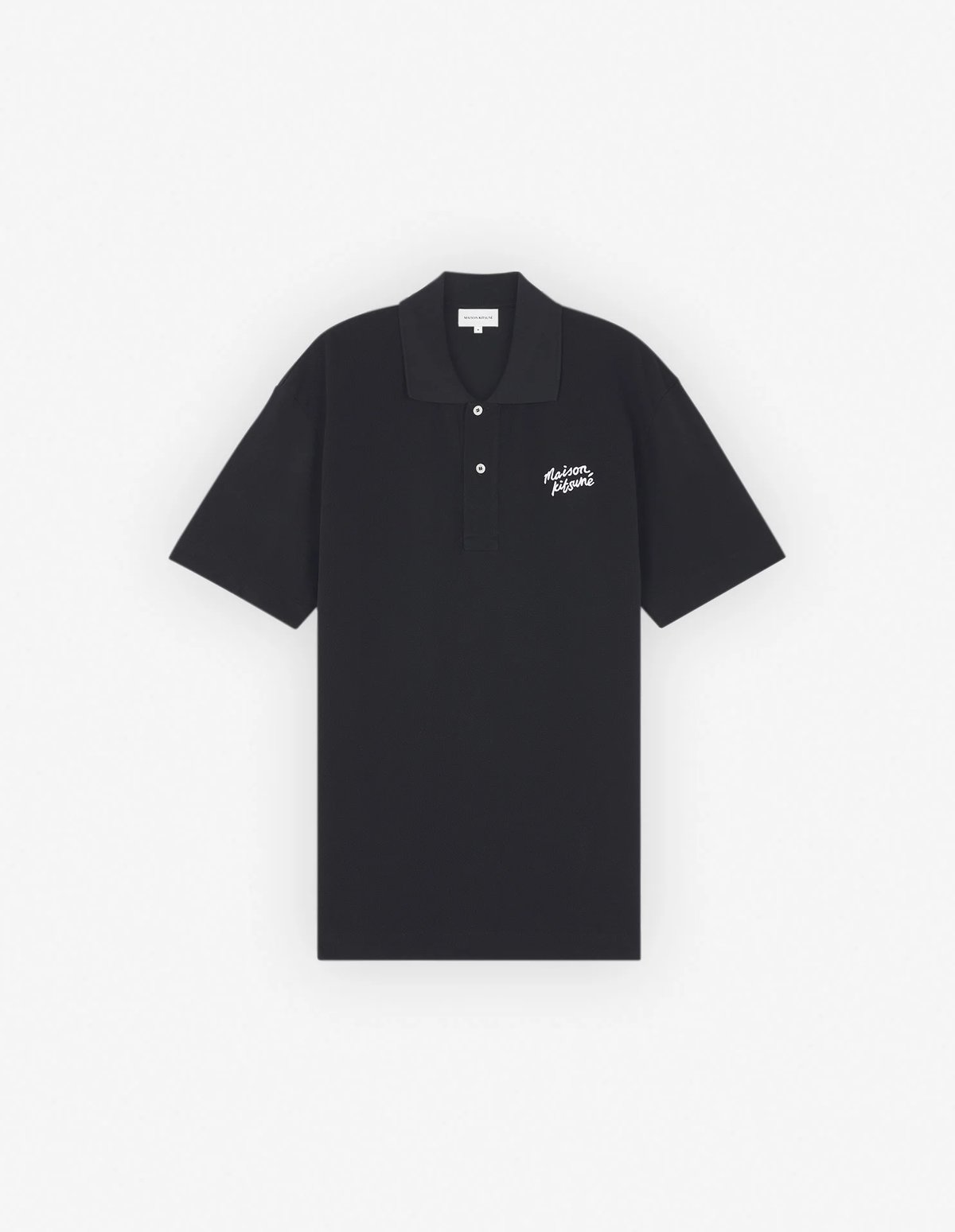 Maison Kitsune COMFORT POLO ポロシャツ ブラック セール】BOLD FOX HEAD PATCH COMFORT POLO（ポロシャツ