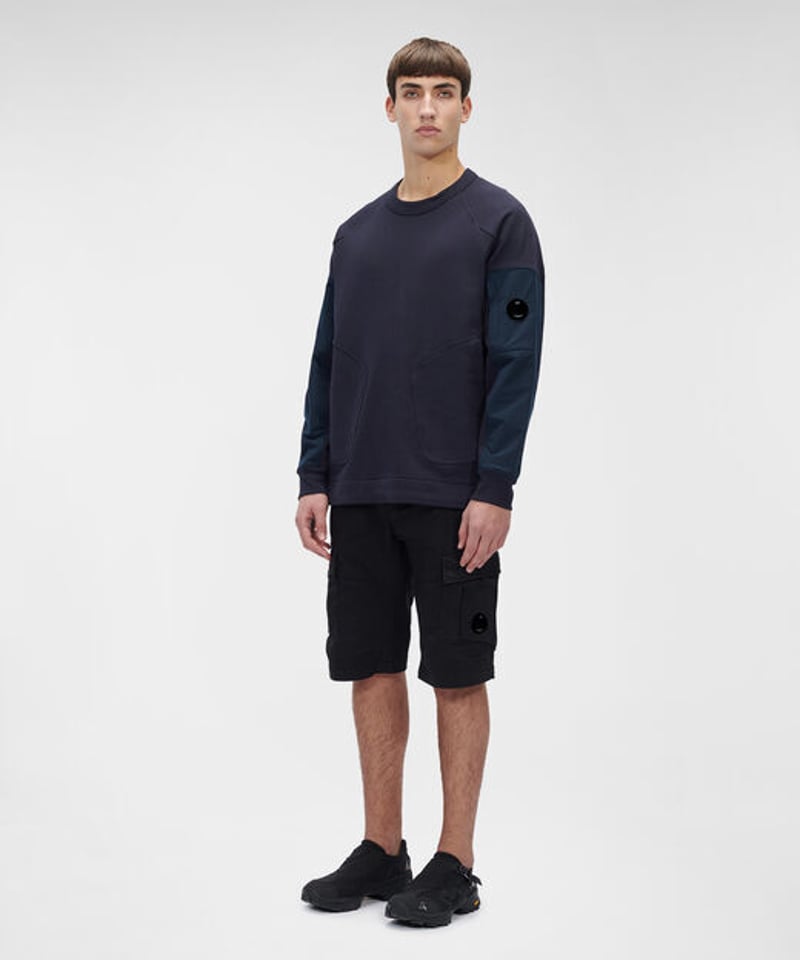 C.P.COMPANY】Diagonal Raised Fleece Mixed Utili