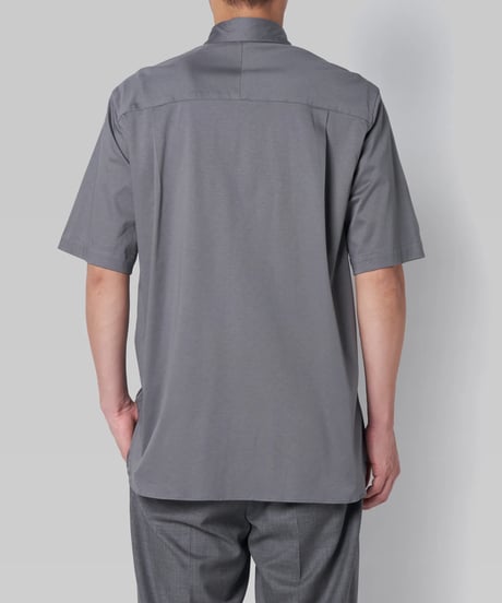 【:colon】CSH-15 - Cotton Smooth - Grey / ショートスリーブ ダブルポケットシャツ