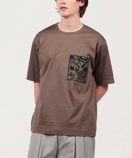 【TOMORROWLAND MEN 】コットンプリントポケットTシャツ