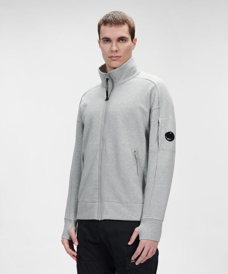 C.P.COMPANY】Diagonal Raised Fleece Zipped Swea C.P.COMPANY】Diagonal Raised Fleece Zipped Swea