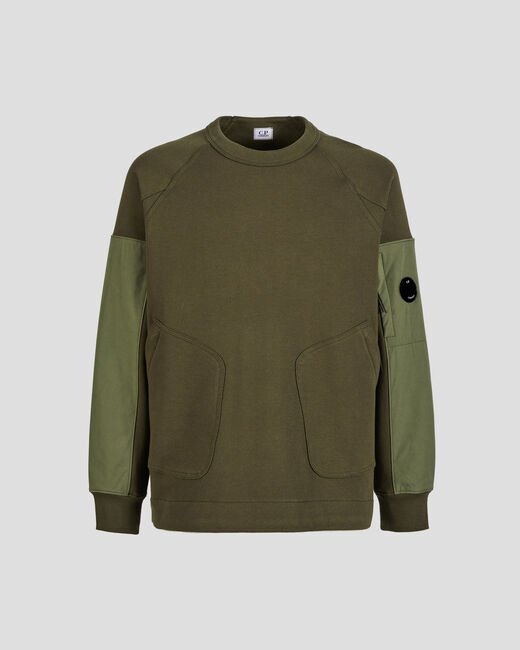 C.P.COMPANY】Diagonal Raised Fleece Mixed Utili