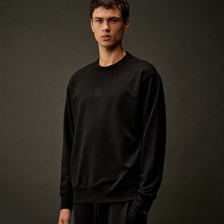 【C.P.COMPANY The Metropolis Series】 Stretch Fleece Crew Neck Logo Sweatshirt