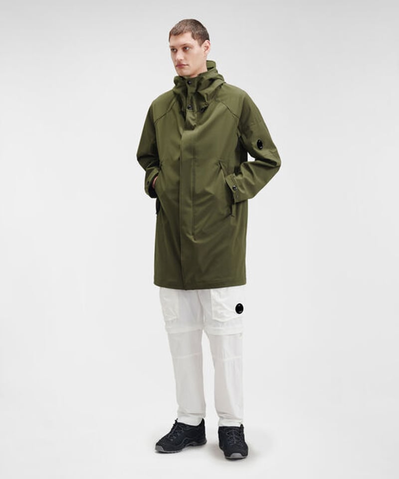 ジャケット・アウター C.P. COMPANY 19AW Shell-R Parka-Blk/48 C.P. Company Men's C.P. Shell-R Hooded Parka Jacket in Black