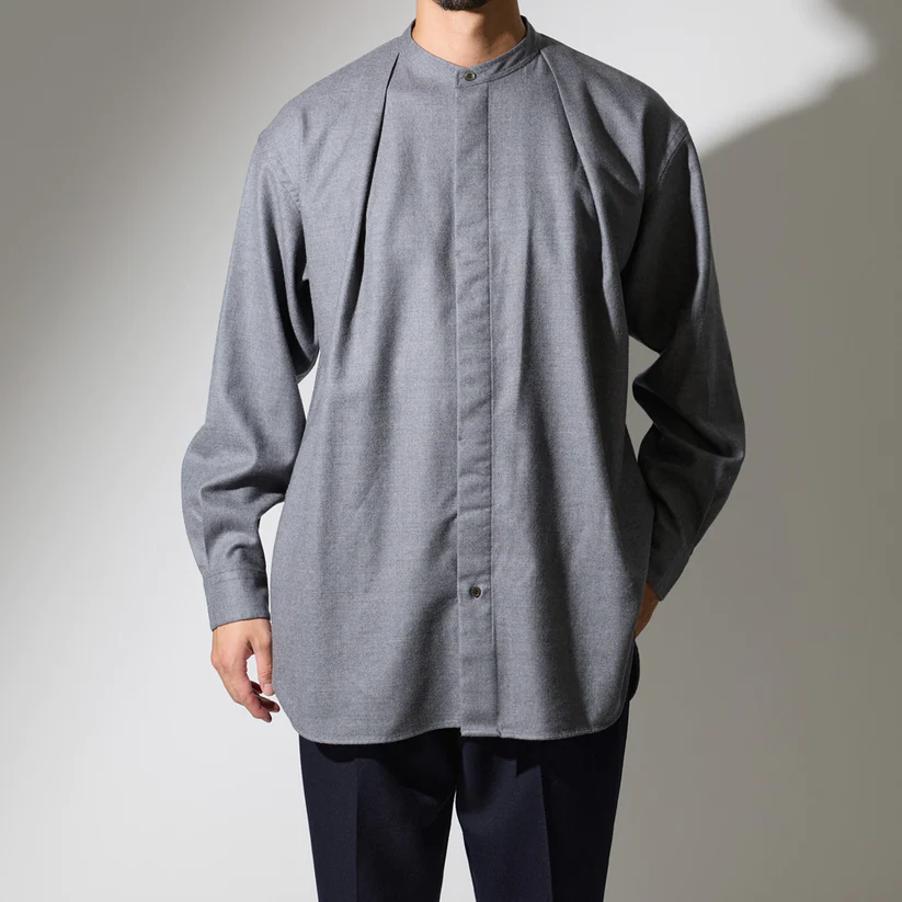 colon】CSH-1 / 1in-Pleats Longshirt -Wool Flan