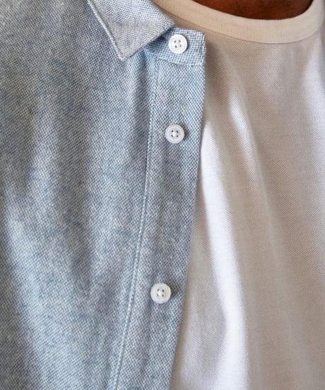 【About Companions】SIMON shirt eco mid blue flannel