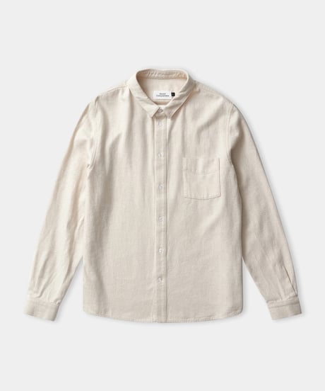 【About Companions】Flannel shirt Simon in light sand
