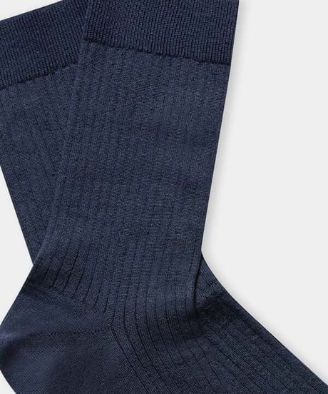 【About Companions】Light summer linen socks in navy