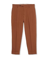 【:colon】1out-Pleats uncle Slacks - Cotton Linen Typewriter