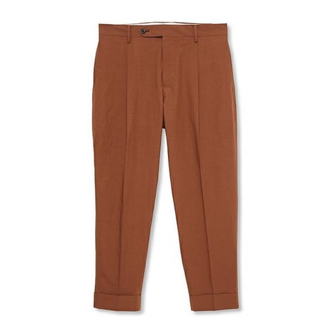 【:colon】1out-Pleats uncle Slacks - Cotton Linen Typewriter