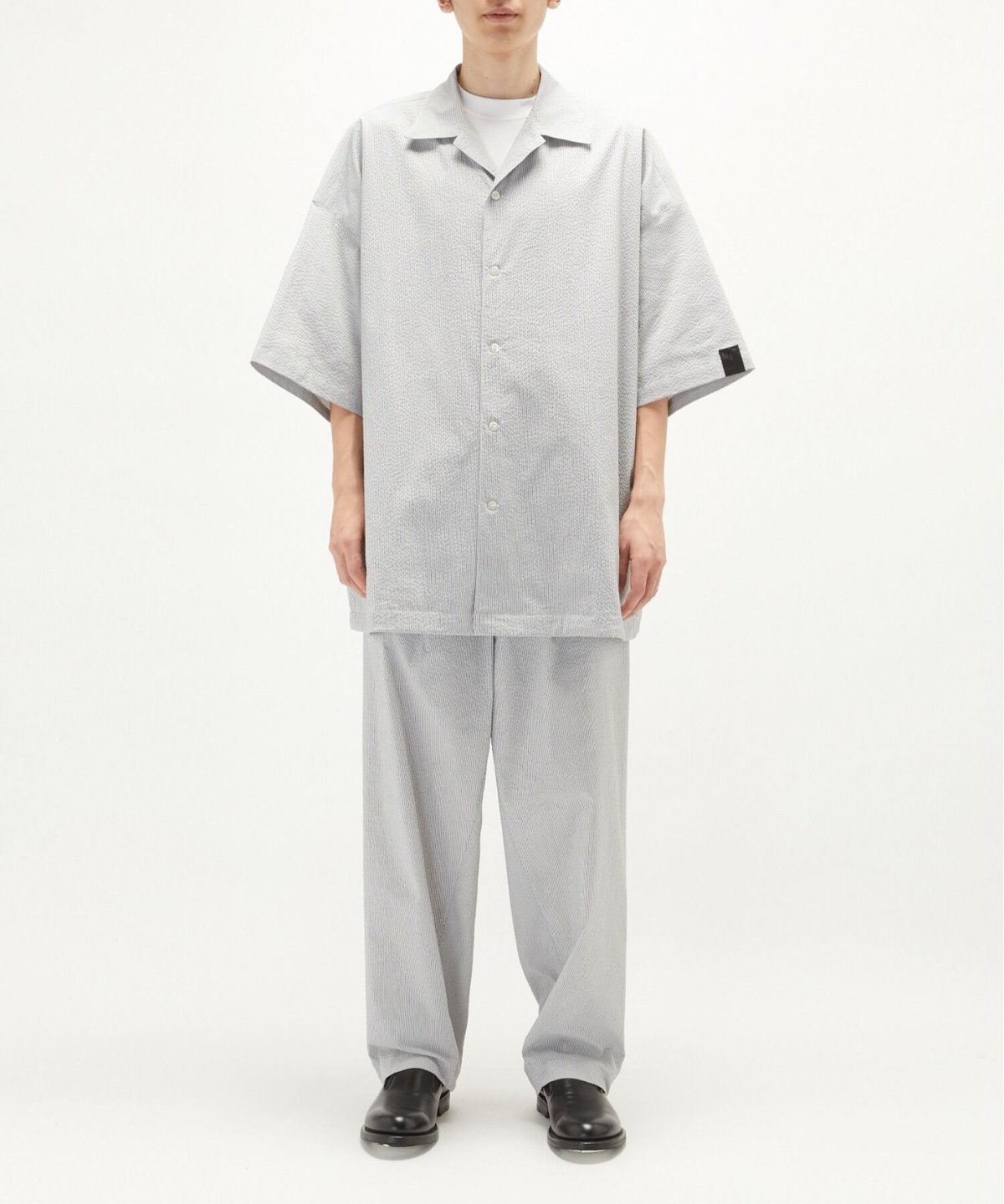 エヌハリウッド/HALF SLEEVE BIG SHIRT/ネイビー/サイズ40 N.HOOLYWOOD (エヌハリウッド) HALF SLEEVE BIG SHIRT / ハーフ