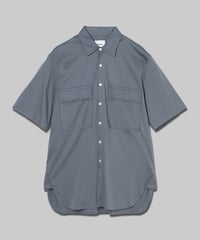 【:colon】CSH-15 - Cotton Smooth - Grey / ショートスリーブ ダブルポケットシャツ