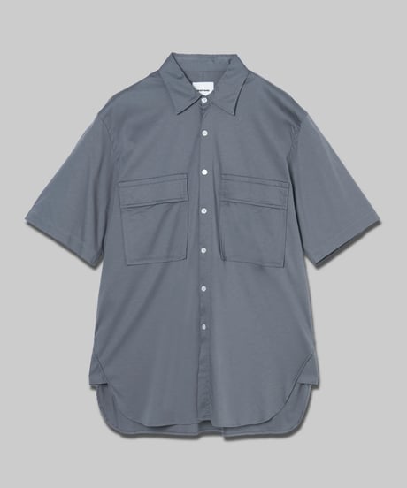 【:colon】CSH-15 - Cotton Smooth - Grey / ショートスリーブ ダブルポケットシャツ
