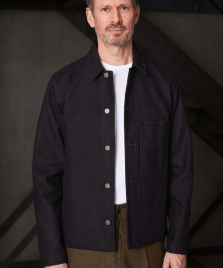 【About Companions】Soft and sturdy moleskin jacket Asir in black