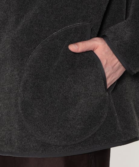 【DANTON】FLEECE COLLARLESS JACKET