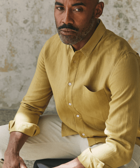 【About Companions】SIMON shirt golden linen