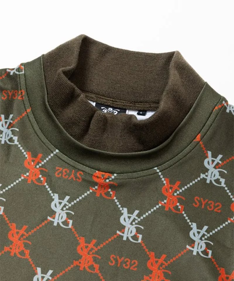 ゴルフ SY32 Mサイズ カーキ PANEL BORDER SWEATER