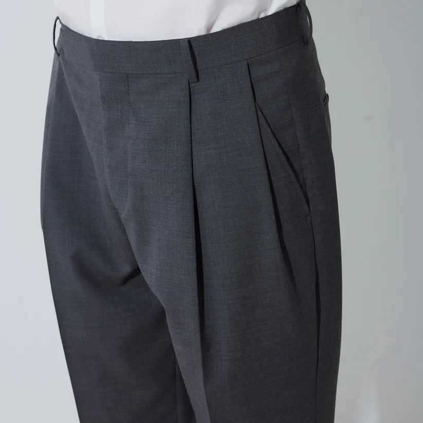 :colon CPT-1 2out-Pleats スラックス ストレッチチノ 3 CPT-1 – Stretch Chino – Beige / 2アウトプリーツ スラックス