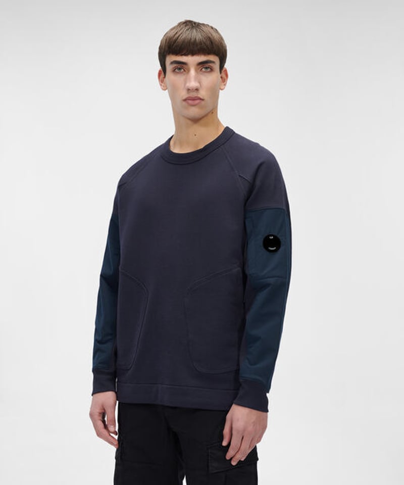 C.P.COMPANY】Diagonal Raised Fleece Mixed Utili