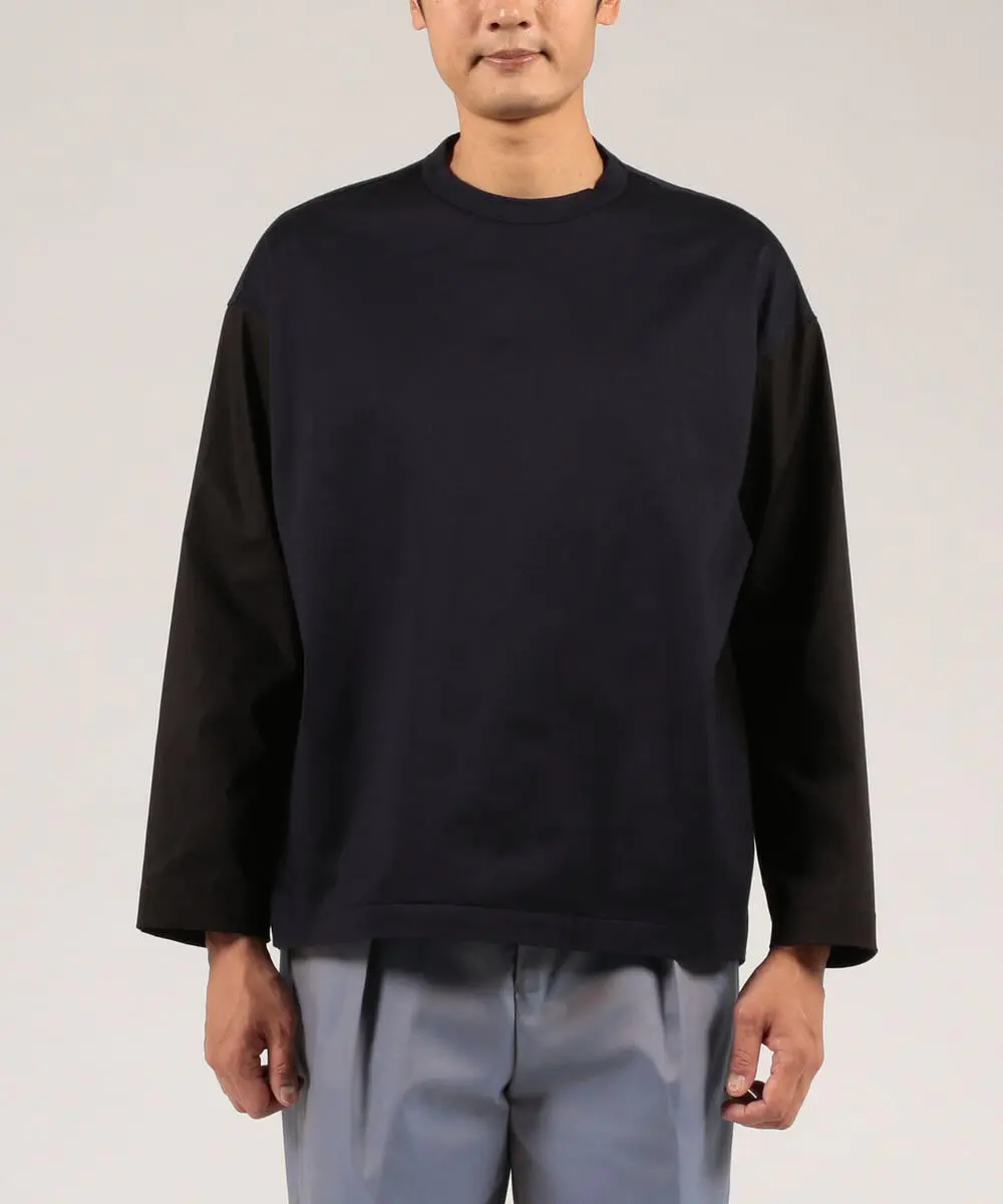 [かんかつ ] TOMORROWLAND - コンビデザインプルオーバー TOMORROWLAND MEN】コットン シャツコンビデザインプルオーバー | MICHE