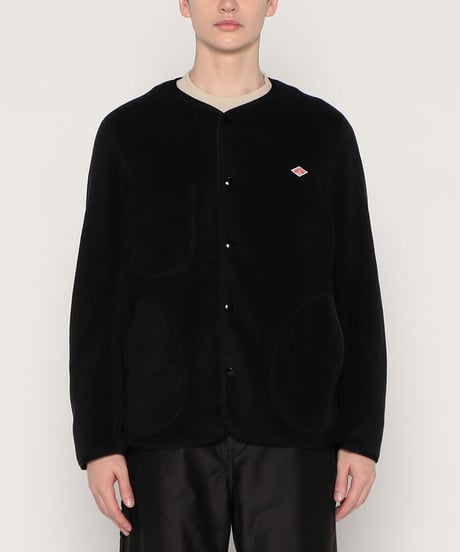 【DANTON】FLEECE COLLARLESS JACKET