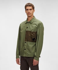 【C.P.COMPANY】Popeline Mixed Auxiliary Pocket Overshirt