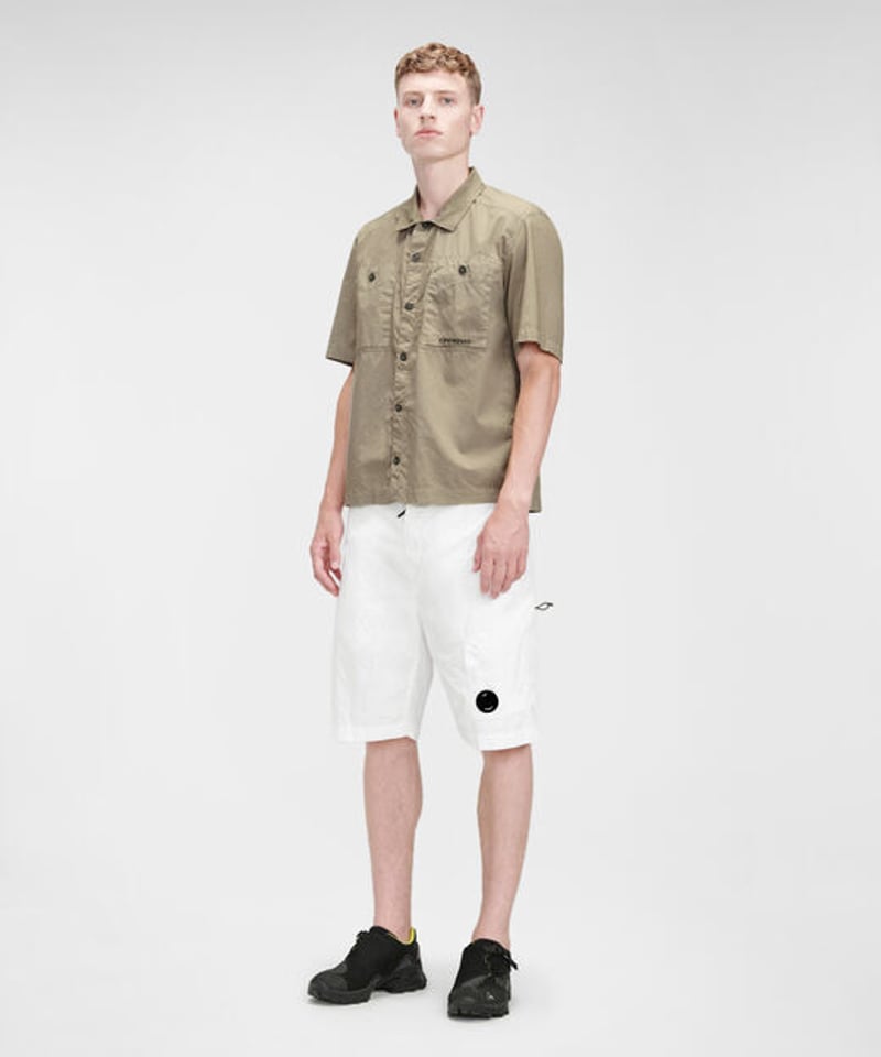 C.P.COMPANY】Cotton Ripstop Short Sleeve Shirt