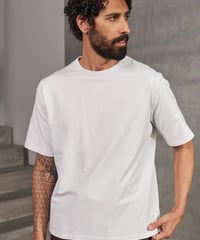 【About Companions】Boxy Organic T-Shirt Anton in stone grey