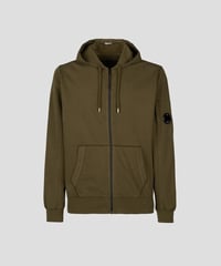 【C.P.COMPANY】Light Fleece Zipped Hoodie