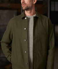 【About Companions】Soft and sturdy moleskin jacket Asir in olive