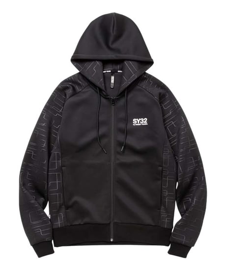 【SY32 by SWEET YEARS 】DOUBLE KNIT EMBOSS GEOMETRY ZIP HOODIE