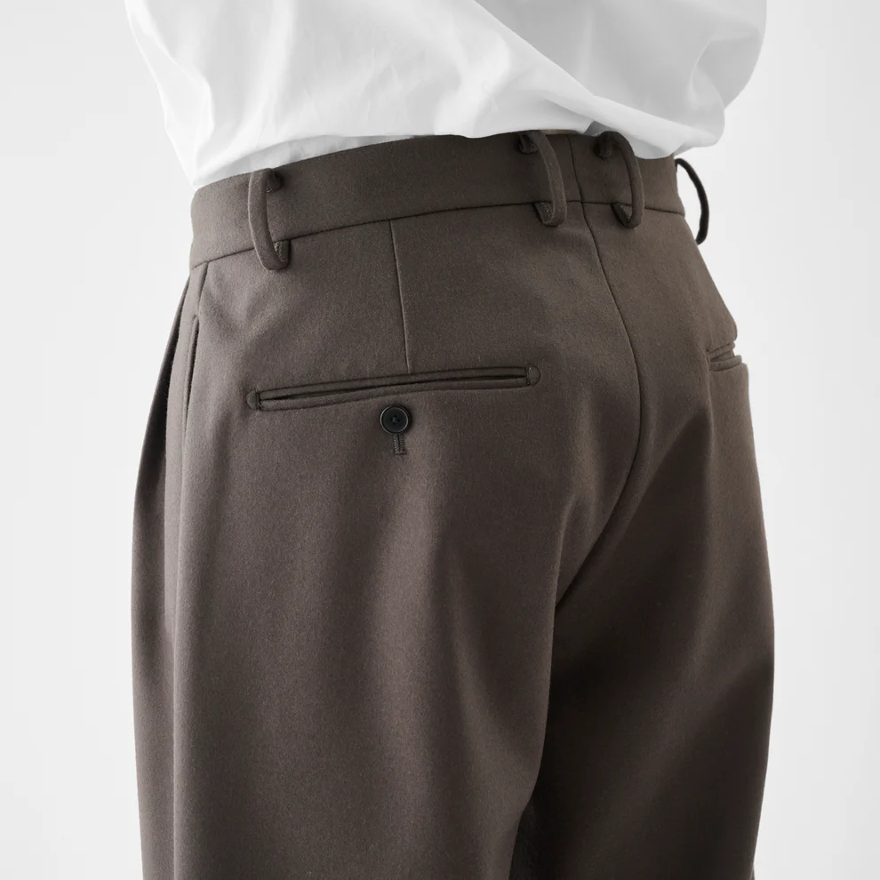 24aw :colon CPT-17 Wool Melton ボックスプリーツ colon】CPT-17 / 2/90 Wool Melton / Grey / ボックス