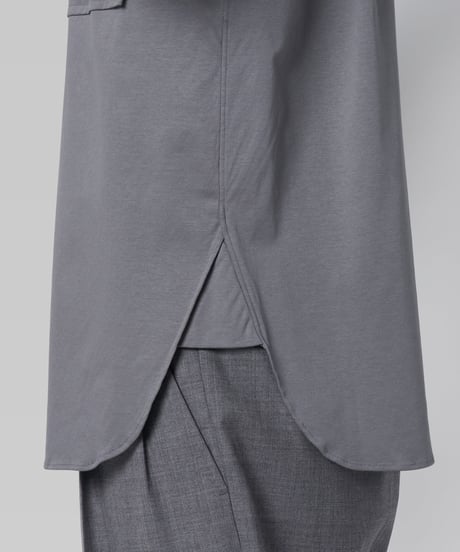 【:colon】CSH-15 - Cotton Smooth - Grey / ショートスリーブ ダブルポケットシャツ