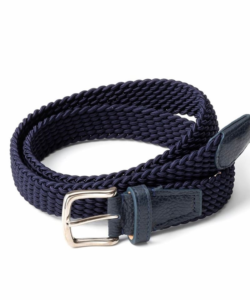 L'arcobaleno】28mm エラスティックメッシュベルト NAVY | MICHEL