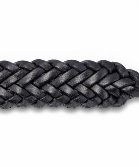 【L'arcobaleno】30mm レザーメッシュベルト BLACK