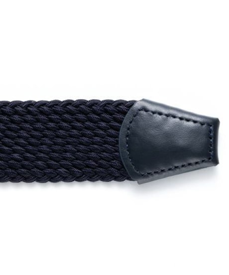 【L'arcobaleno】35mm エラスティックメッシュベルト NAVY