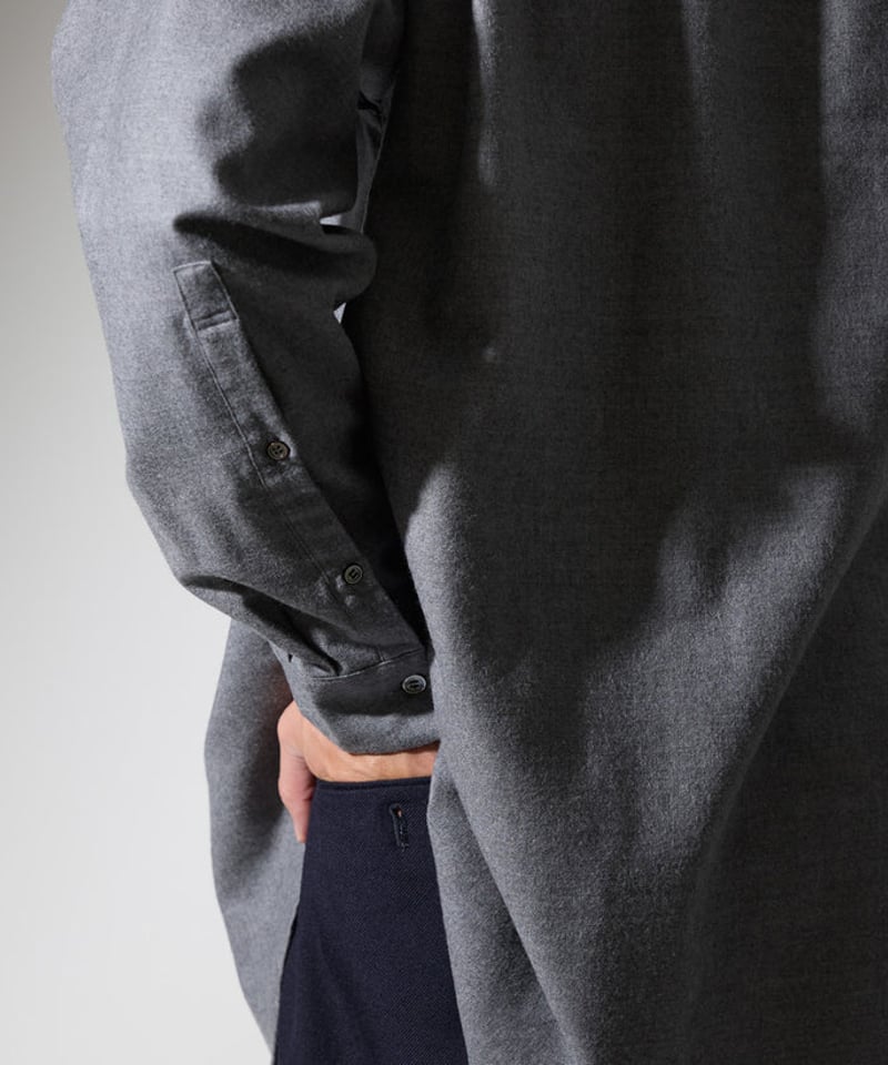 colon】CSH-1 / 1in-Pleats Longshirt -Wool Flan