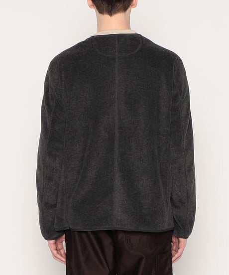 【DANTON】FLEECE COLLARLESS JACKET