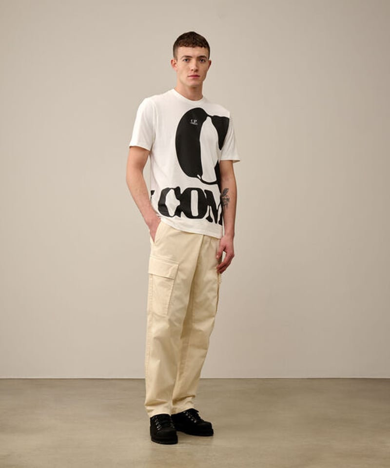 C.P.COMPANY】30/1 Jersey Relaxed Logo T-shirt |