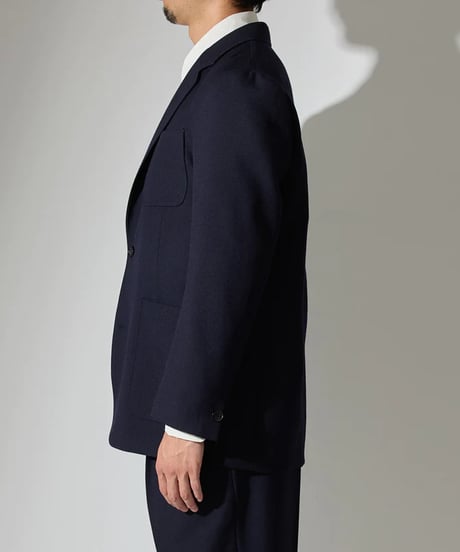 【:colon】CJK-1 / Single Breasted Jacket -30 Wool Twill -Navy