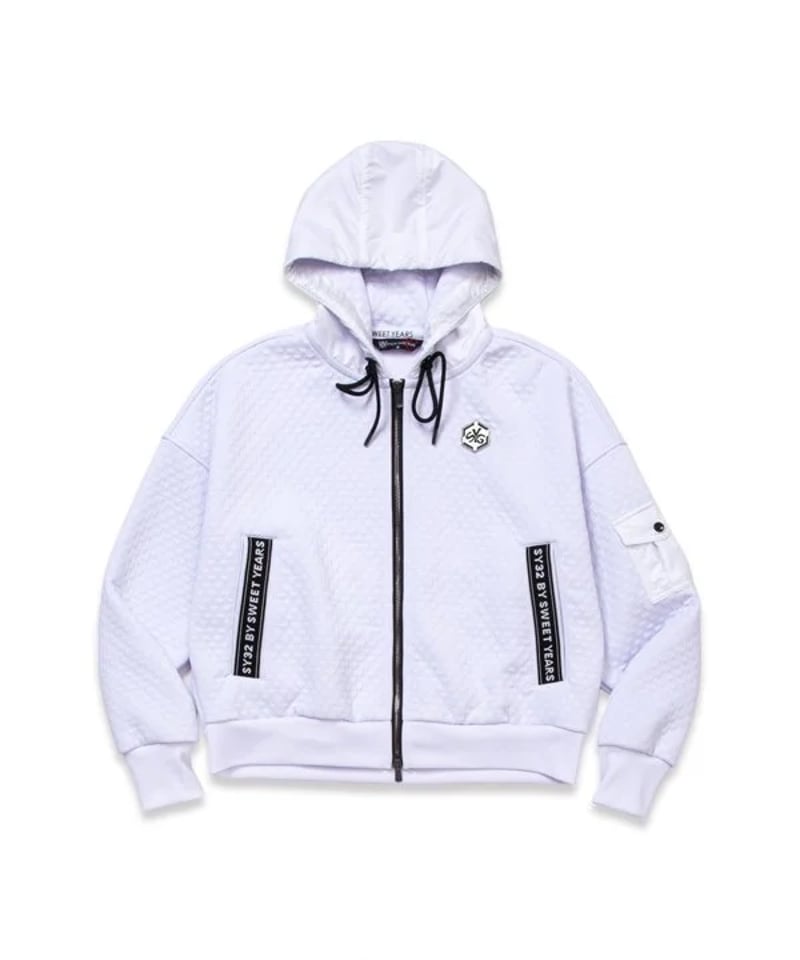 SY32 by SWEET YEARS GOLF】KNIT JACQUARD ZIP UP