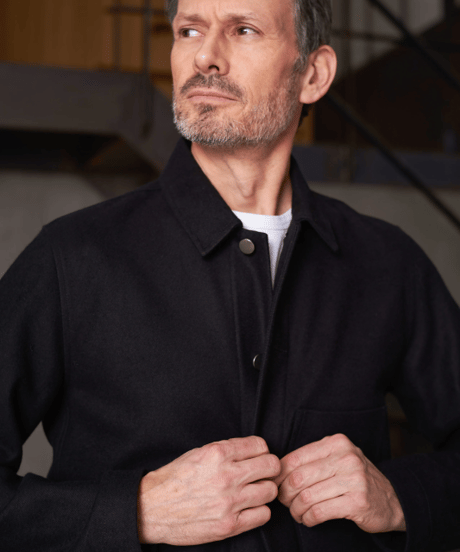 【About Companions】Soft and sturdy moleskin jacket Asir in black